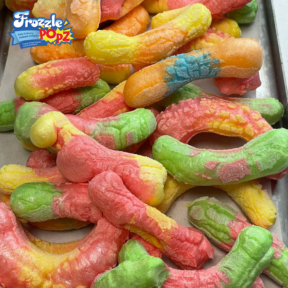 Gummy worms freeze dried snacks